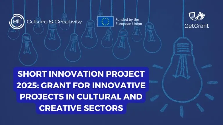 Short Innovation Project 2025: Grant for Innovative Projects in Cultural and Creative Sectors