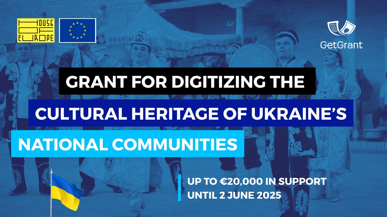 Grant for Digitizing the Cultural Heritage of Ukraine’s National Communities – Up to €20,000 in Support