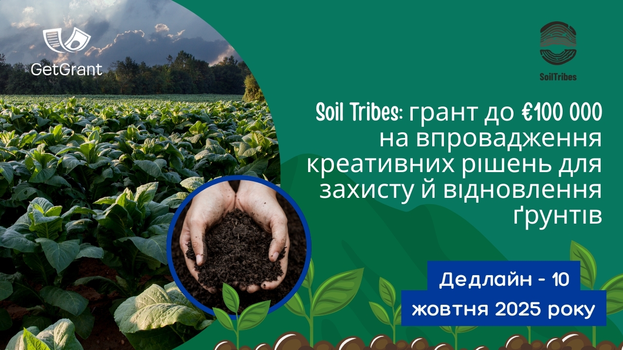 Soil Tribes: грант до €100 000 на впровадження креативних рішень для захисту й відновлення ґрунтів
