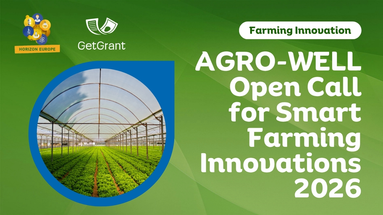 AGRO-WELL Open Call for Smart Farming Innovations 2026