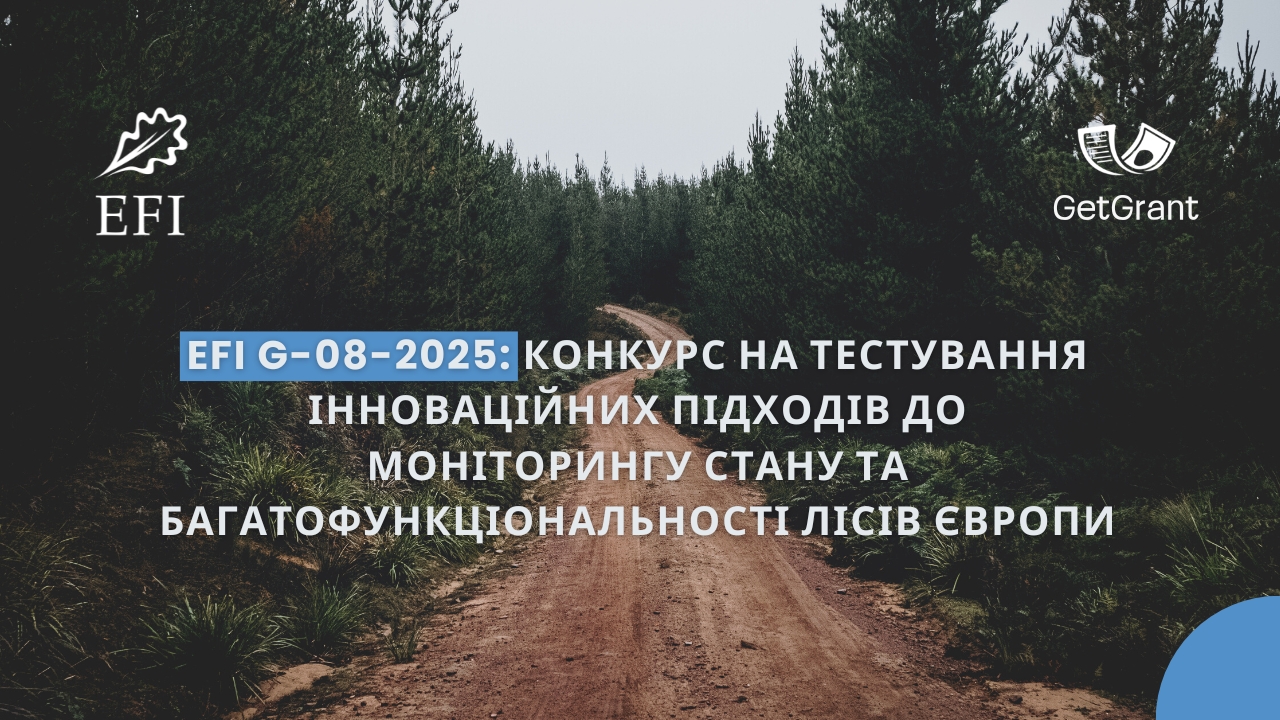 EFI G-08-2025: конкурс на тестування інноваційних підходів до моніторингу стану та багатофункціональності лісів Європи
