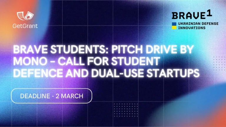Brave Students: Pitch Drive by mono – Call for Student Defence and Dual-Use Startups