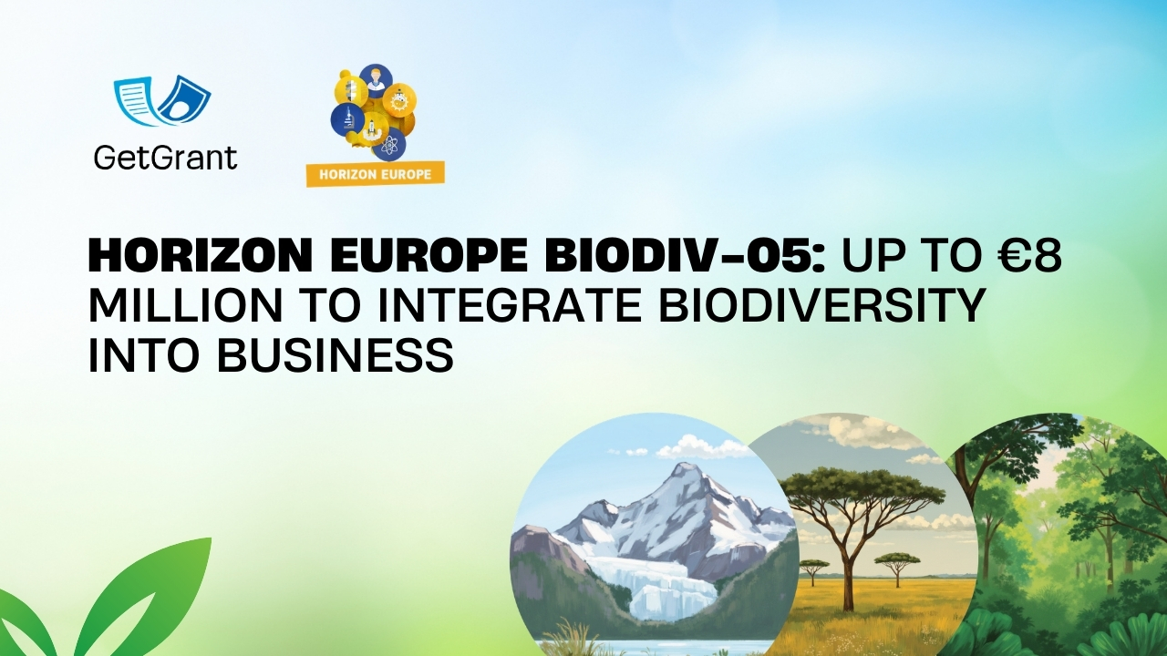 Horizon Europe BIODIV-05: Up to €8 Million to Integrate Biodiversity into Business