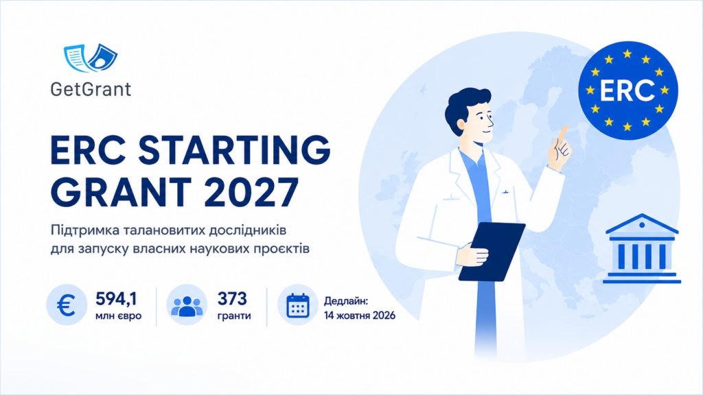ERC Starting Grant 2027: до 1,5 млн євро для PhD-дослідників