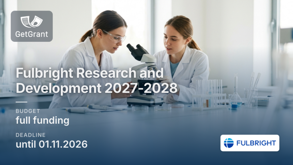 Fulbright Research and Development Program 2027-2028: research at US universities