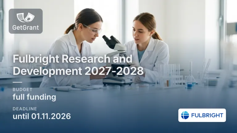 Fulbright Research and Development Program 2027-2028: research at US universities