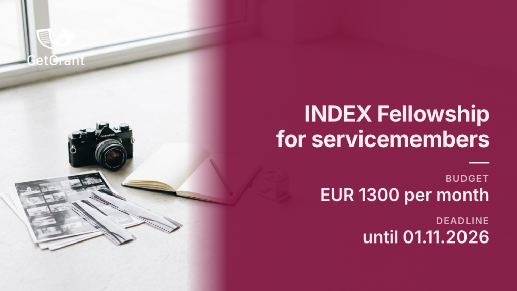 INDEX Fellowship: EUR 1,300 a month for servicemembers documenting the war