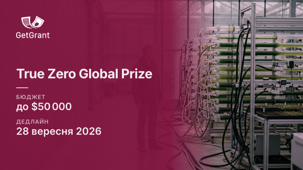 True Zero Global Prize: грант до $50 000 на клімат та регенеративні технології