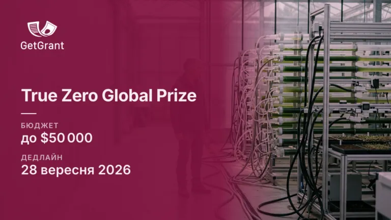 True Zero Global Prize: грант до $50 000 на клімат та регенеративні технології