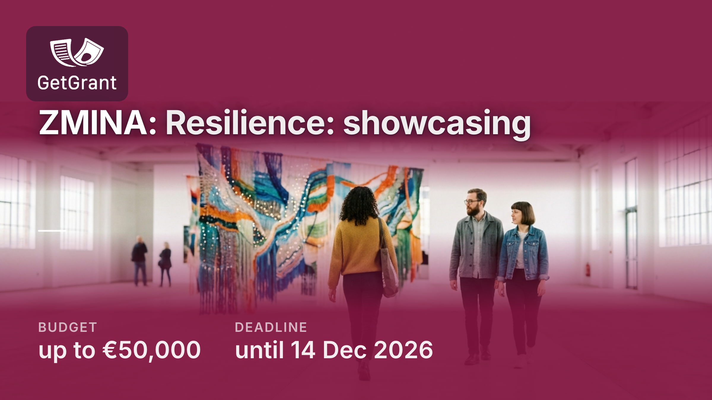 ZMINA:Resilience: grants of up to €50,000 for showcasing Ukrainian art projects in Europe