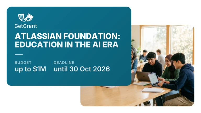 Atlassian Foundation: up to USD 1 million for coalitions of nonprofits reshaping education for under-resourced learners in the AI era