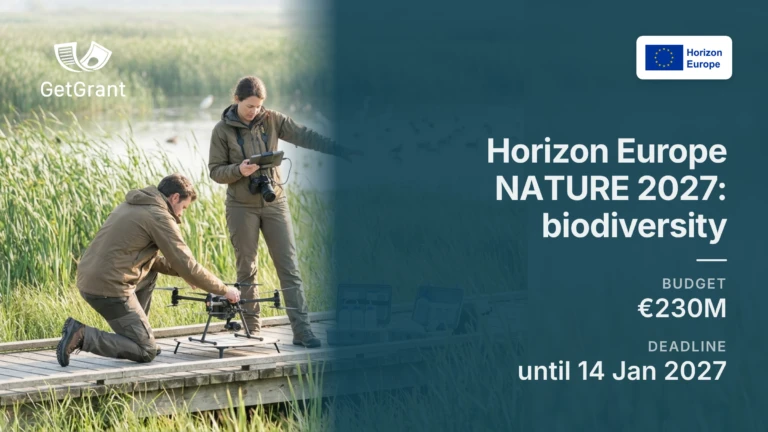 Horizon Europe NATURE 2027: EUR 230 million call with ten topics on biodiversity and ecosystem restoration, deadlines 14 January and 16 February 2027
