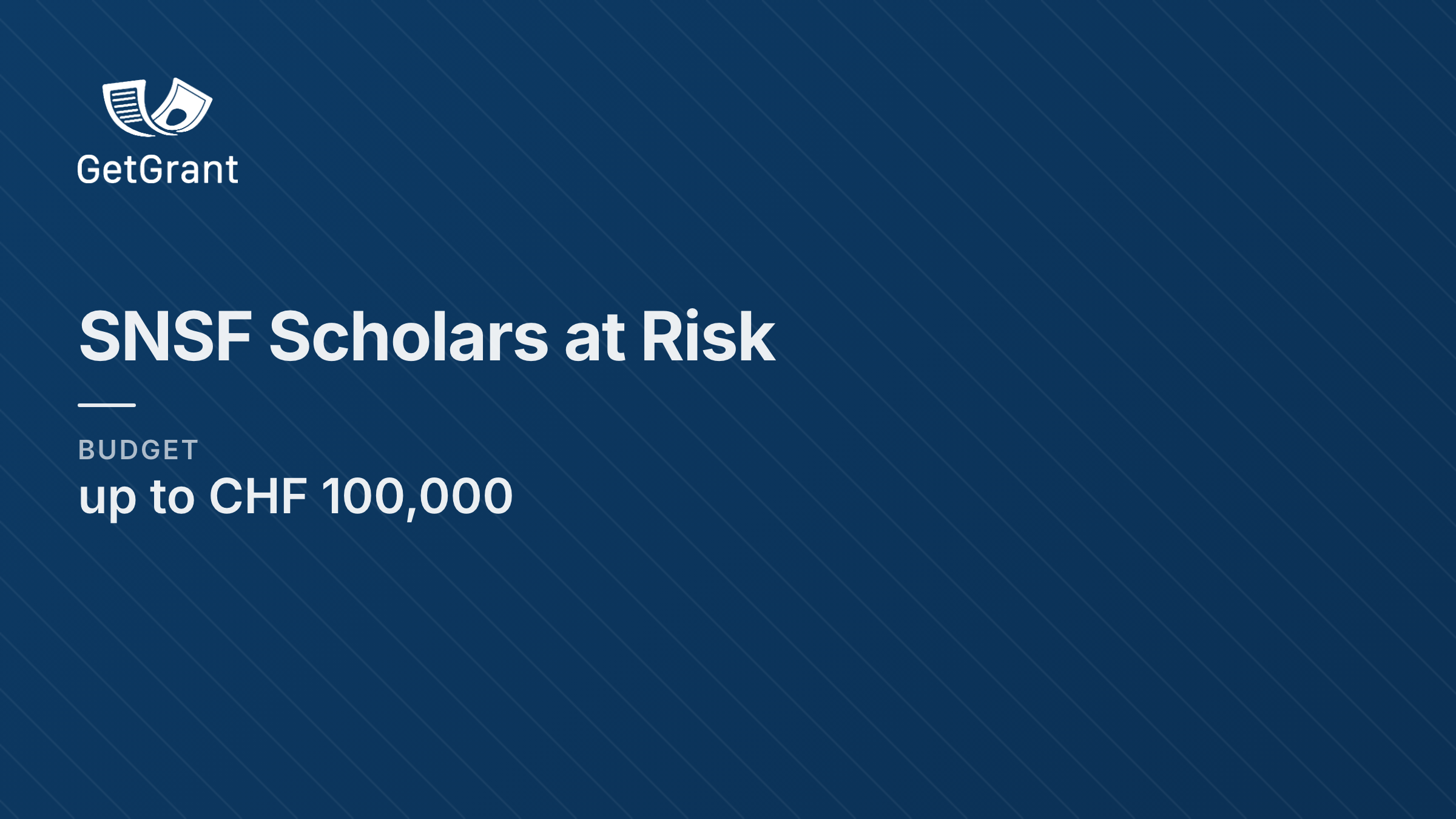SNSF Scholars at Risk: CHF 75,000 for 12 months at a Swiss university for researchers under threat, applications at any time