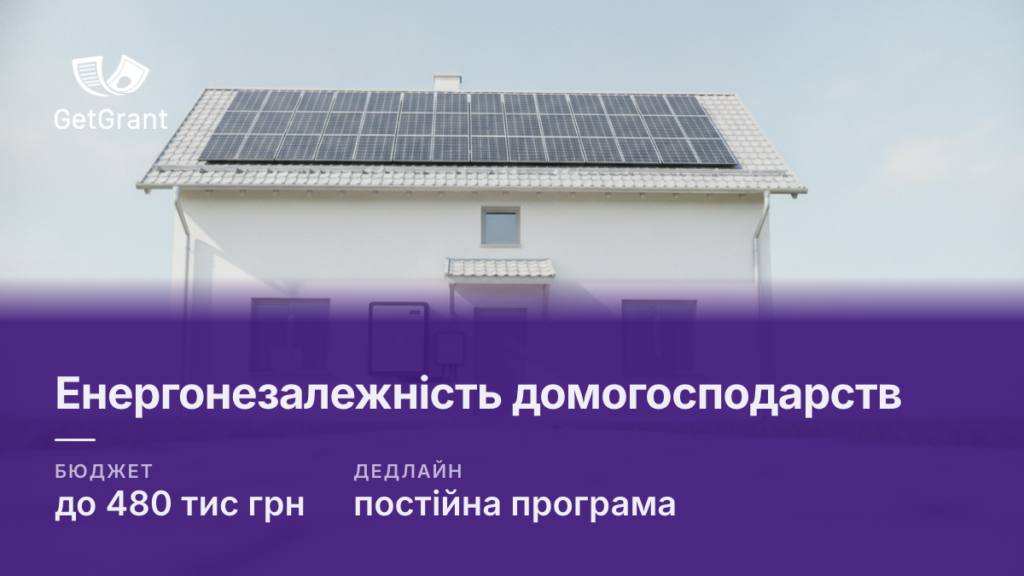 Енергонезалежність домогосподарств: кредит до 480 тис грн з компенсацією до 30%